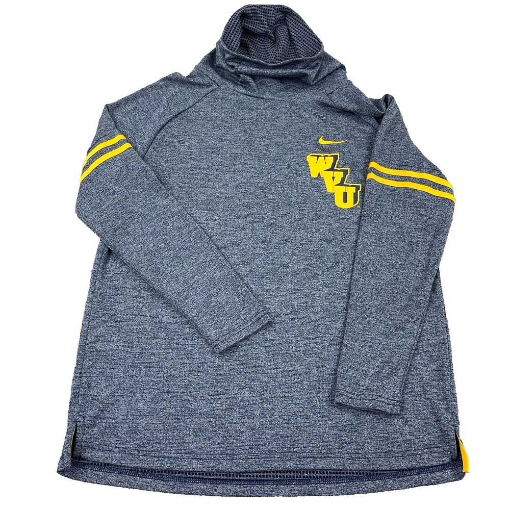 West Virginia Mountaineers Sweater Women Large Blue Nike Pullover Turtleneck WVU